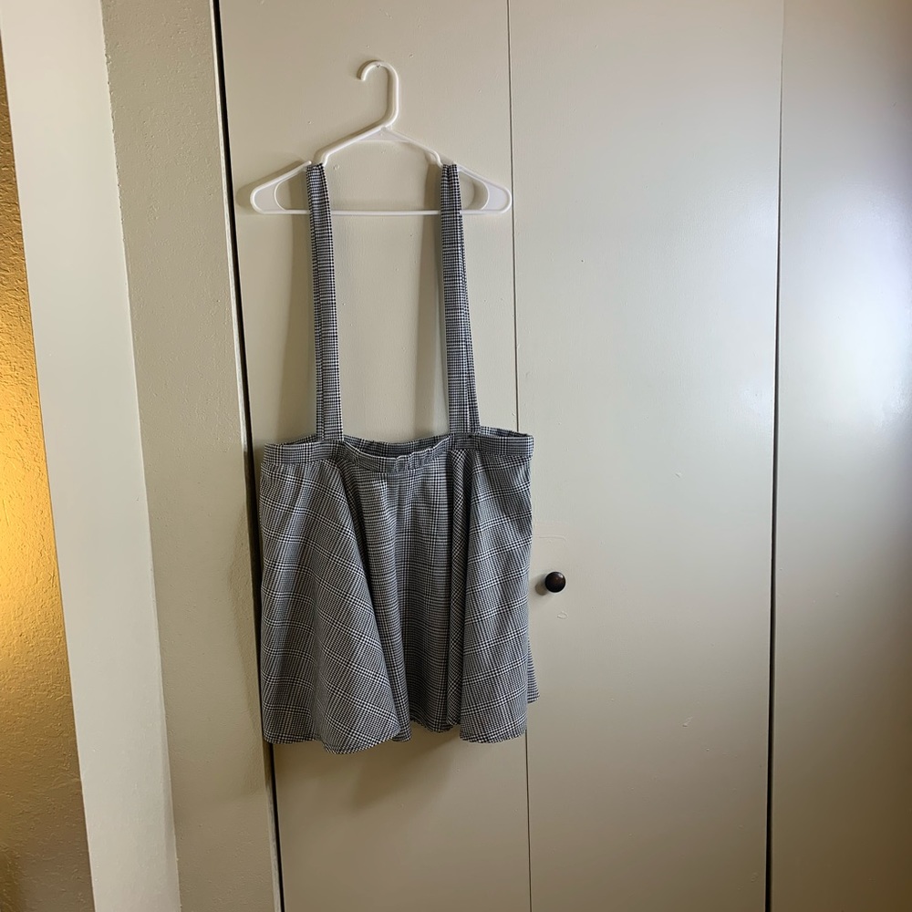 Dogtooth Check Pinafore Skirt